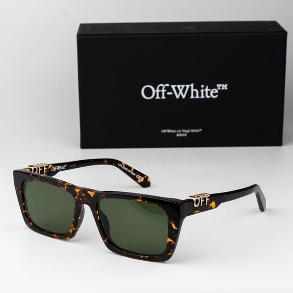 Off-White ALBANY Women Sunglasses Havana Green Square OERI13E ALBANY 6055 main image 7
